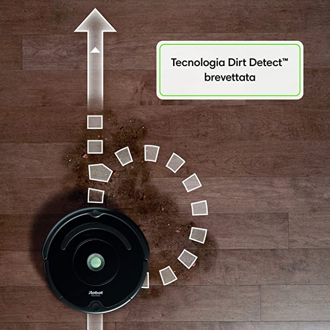 La tecnologia Dirt Detect del'iRobot Roomba 671
